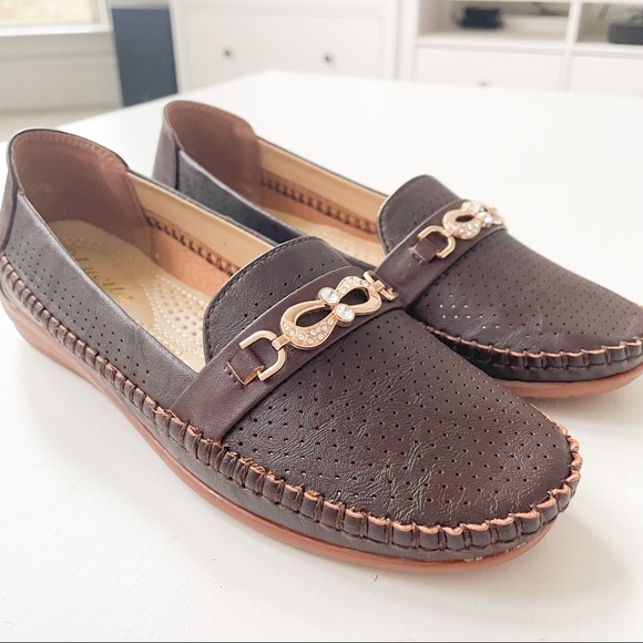 Lucita Comfort Brown Loafers F8-670 - Picture 5 of 10